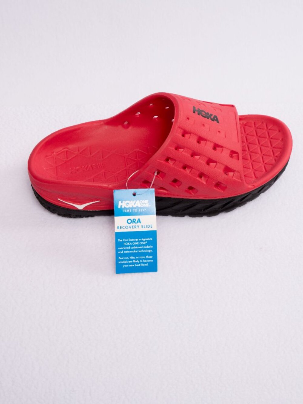 NEW Hoka Ora Recovery Slide V1 (Original) - Black/Hibiscus - Women’s 8 - Rare/NW - Picture 7 of 8